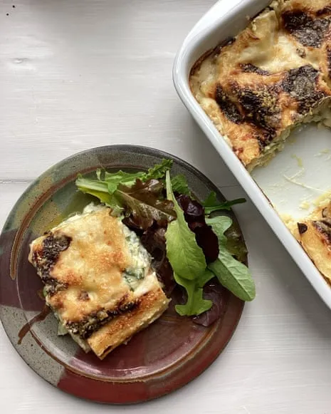 Rachel Roddy's Recipe for Lasagne with Courgette and A Trio of Cheeses