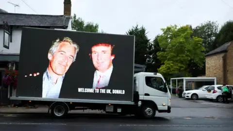 Several Detentions Carried Out After Donald Trump and Jeffrey Epstein Images Displayed on Windsor Castle