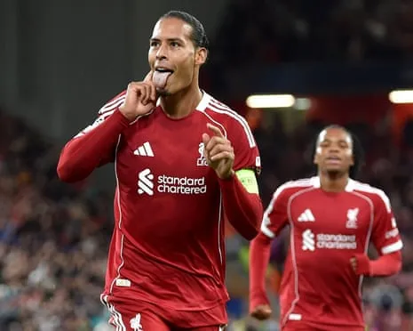 Virgil van Dijk heads late decisive goal in clash with Atlético Madrid